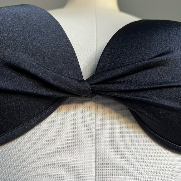 Victoria’s Secret Twist Front Push Up Swim Bikini Top Black Sz 36 D - Picture 8 of 16